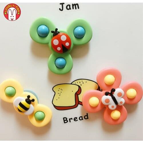 Baby Spiner Toys Insect Fidget Spinning Rattle Bath Toy With Suction Cups Relief Stress Fingertip Toys For Children Adults Gifts