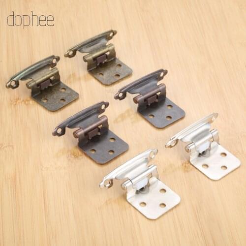 Dophee 2pcs Kitchen Cabinet Cupboard Closet Wardrobe Inner furniture Hinges 71*38*35mm Overlay Cabinet Hinges