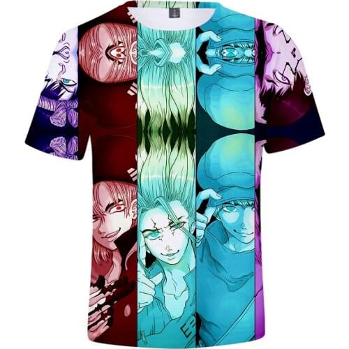 Hot Popular boys Suitable girls Fashion dr.stone Men Women Summer 3D T shirt dr.stone Tees 3D t shirt Short Sleeve tops pullover