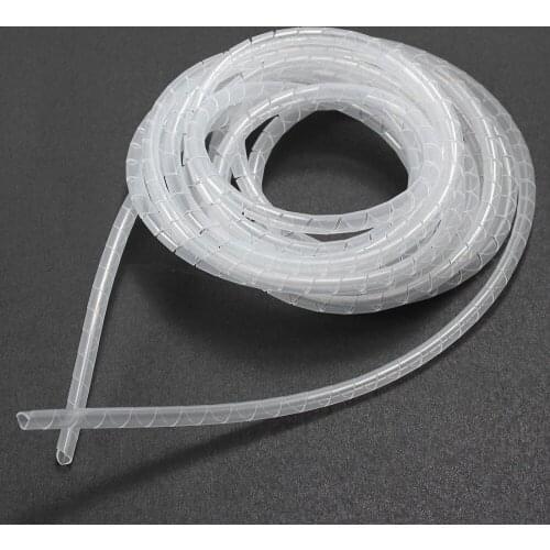 ID 25mm 2.2 meters Spiral Wrap Tube Transparent Cable Wire Tidy Wrap PC Home Cinema TV Management Organizing Kit