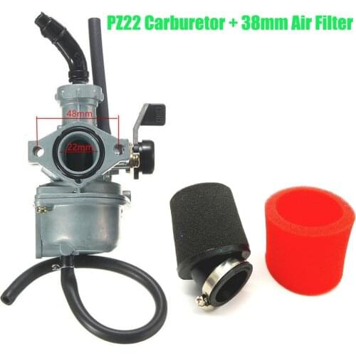 Engine PZ22 Carburetor +38mm Air Filter Universal For Horizontal Engine ATV 125cc-160cc ATV Quad Dirt Bike Kart Buggy Dirt Bike