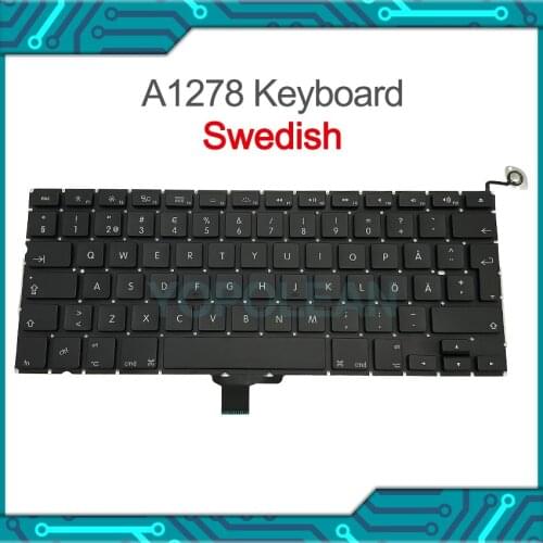 New For Macbook Pro 13" A1278 Keyboard Swedish Sweden standard 2009 2010 2011 2012 Year