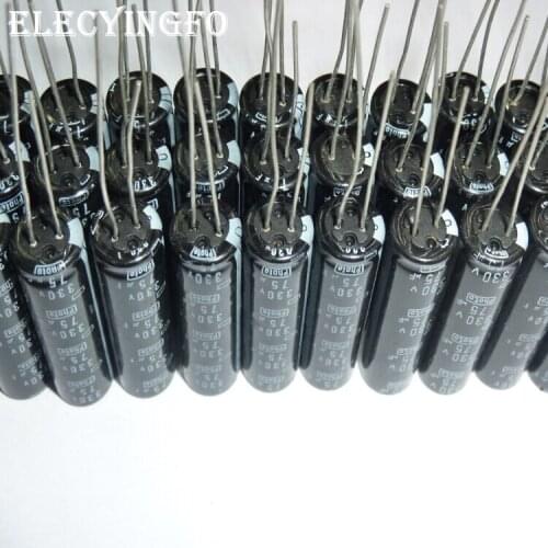 10pcs 75uF 330V75uf Nippon Chemi-Con NCC Photo Flash Capacitor 9x33mm 330V75uF PH Capacitors