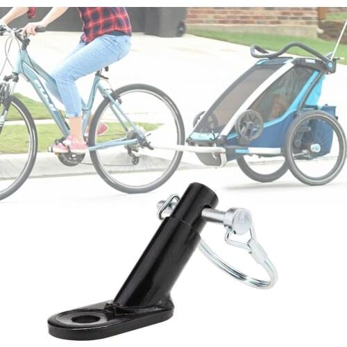 Metal Bicycle Rear Racks Coupler Bike Rear Axle Trailer Traction Head Hitch Mount Adapter with Buckle Sturdy Bicycle Accessories