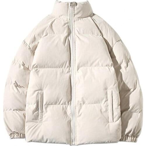 Men Jackets Long Sleeve Solid Color Fabulous Stand Collar Casual Coat Cardigan Unisex Warm Jacket Loose Pockets Streetwear