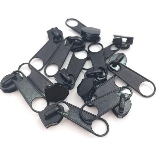 #8 Zipper Pulls Nylon Zipper Head Black Zipper Slider
