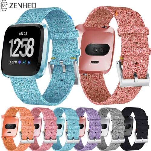 Nylon Canvas Band Strap For Fitbit Versa Smart Watch Band Replacement Watchband Bracelet For Fitbit Versa 2 /Vesa Lite