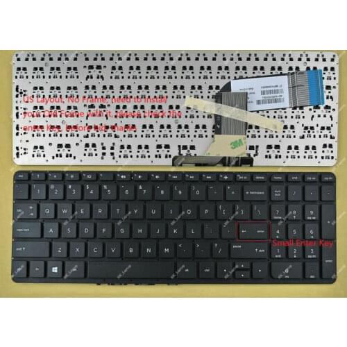 New US English Keyboard For HP ENVY 15-K 15-K000 15-K100 15-k200 Laptop Keyboard Black NO Frame