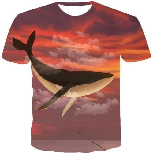 New Product T -Shirt Men High Quality T-Shirt Ladies Whale Oil Painting 3d Printing Oversized t-Shirt