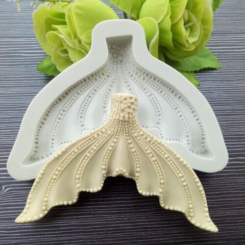 New Mermaid Tail Silicone Mold Cake decoration sugar tools Chocolate candy mold LY1-1497