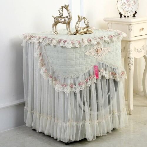 Full automatic washing machine dust cover European fabric drum washing machine cover towel lace washing machine sunscreen cover