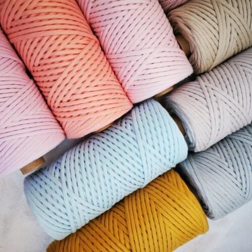 Ropemate Premium Soft Cotton Cord 3MM 100M - 1 Single Strand - Colored Elastic Cord Cotton Cord 3mm Rope