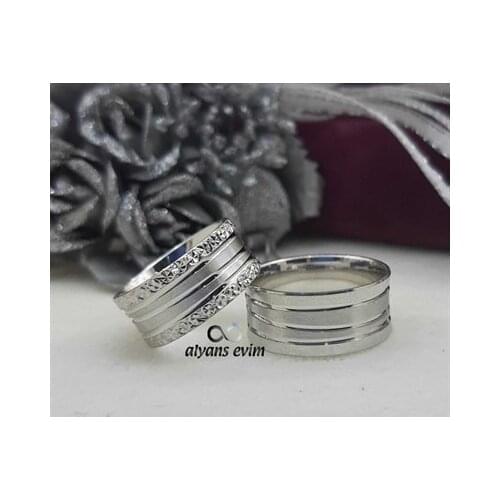 Silver New Design Couple Wedding Rings