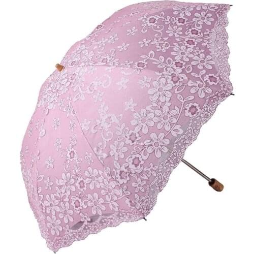 Travel Parasol Folding Non-Uv Sunshade Vintage Umbrella Printed Glitter Design 2 Folding Umbrella for Women Gifts
