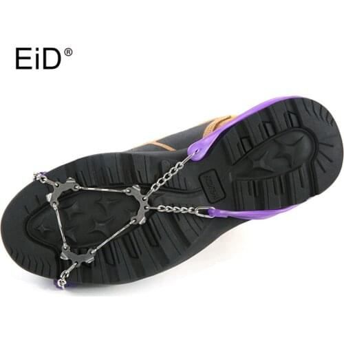 1pair Newest Walking Cleat Ice Gripper Anti Slip Ice Snow Walking Shoe Spike Grip Camping Climb Ice Crampon Ice Worldwide sale