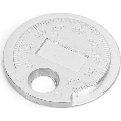 Car Spark Plug Gap Gauge Tool Spark Plug Gap Measurement 0.02‑0.1in / 0.6‑2.4mm Coin Type Stainless Steel Repair Maintenance