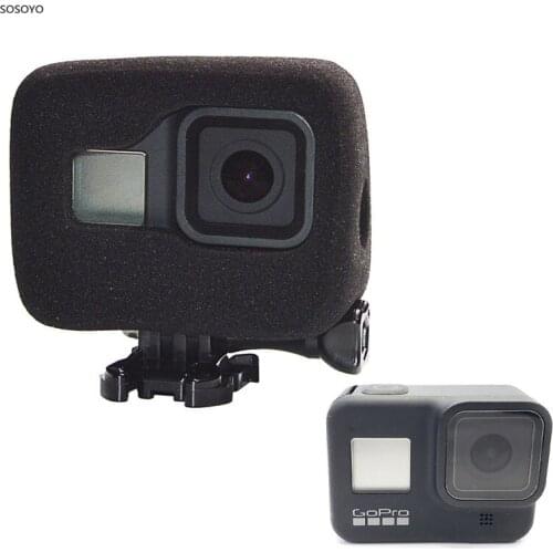 Sponge Windshield Windscreen Housing Case Foam Protection Frame Windproof cap For GoPro Hero 8 Black Action Camera Accessories
