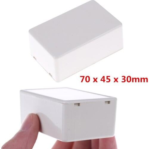 2 Pieces White Plastic Waterproof Cover Project Electronic Instrument Case Enclosure Box 70 X 45 X 30mm