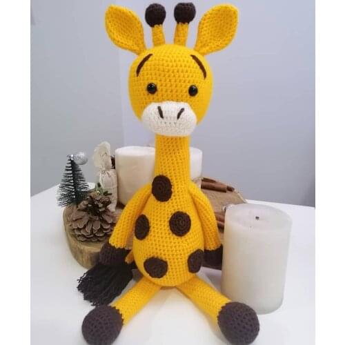 Amigurumi yellow giraffe toy 40 cm large child plush toy gorgeous quality toy wonderful handwork toy