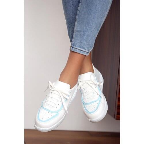 Pink Potin Women Casual Shoes A1603-20Beyaz Blue