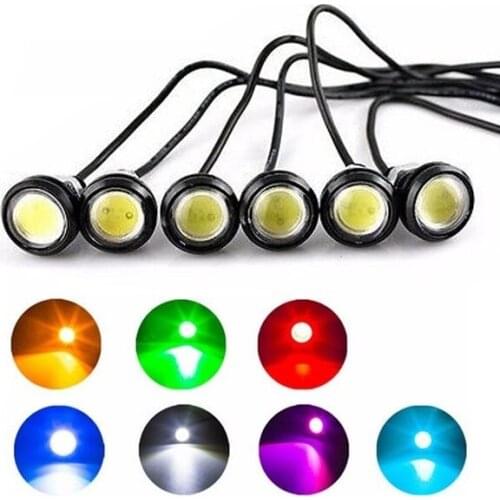 1Pcs 18mm 9W 12V 24V 18MM LED Eagle Eye Light Car Fog DRL Daytime Reverse Parking Signal Red