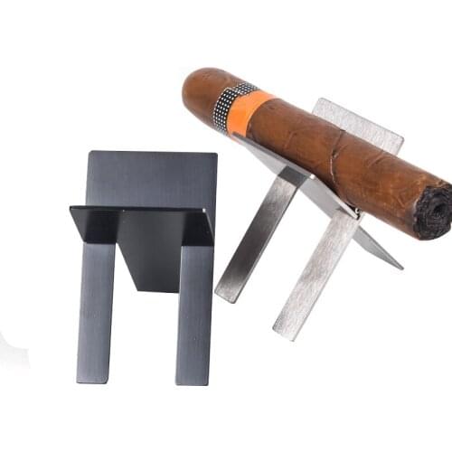 New 1pcs Stainless Steel Foldable Cigar Stand Ashtray Holder Tools Accessories For Cuba Cigars