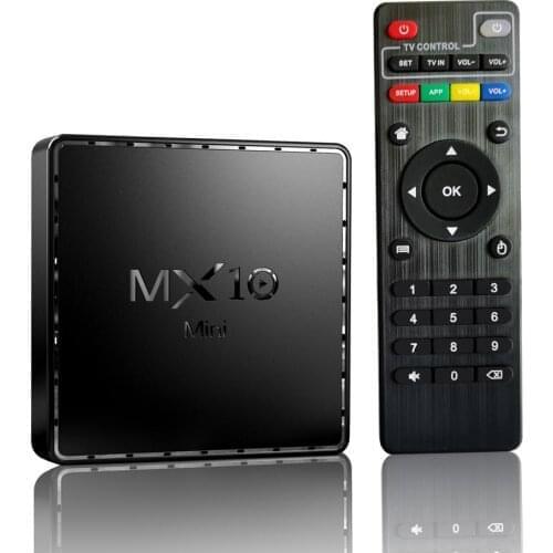 10pcs MX10 Mini TV Box Android 10 Support 2.4G&5G Dual wifi Google Voice Assistant 4K 60fps BT4.2 Google Player Media Player