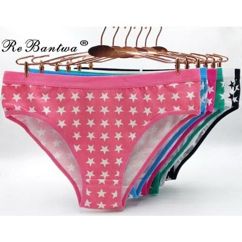 Rebantwa Lot 10 pcs Woman Underwear Cotton Panties Female Boxer Briefs Sexy Ladies Cute Lingerie Stars Intimates Knickers