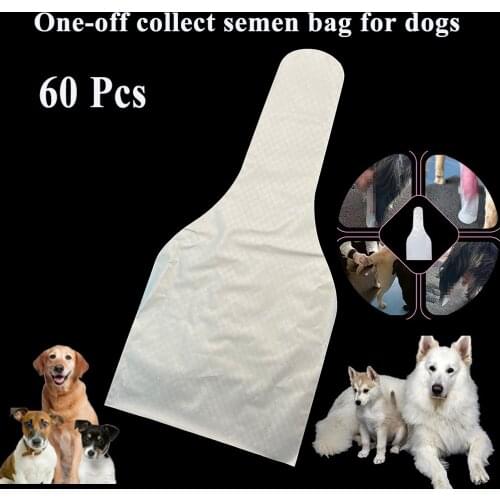 60PCS Disposable Artificial Insemination Sperm Collection One-off Collect Semen Bag Dog Storage Clinic Pet Canine Seminal Fluid