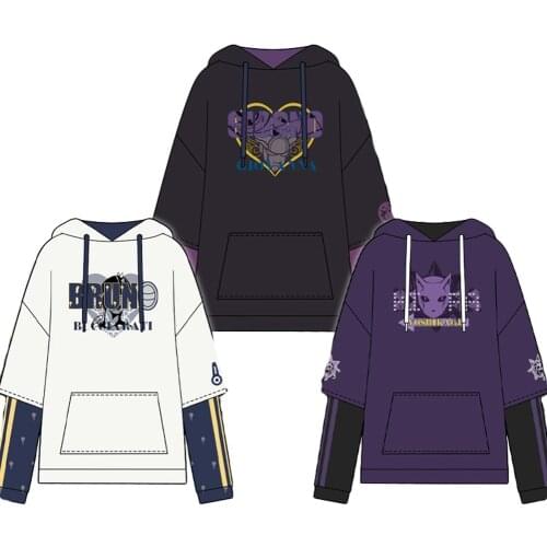 Brdwn JOJOs Bizarre Adventure Golden Wind Giorno Giovanna Bruno Bucciarati Kira Yoshikage Cosplay Long Sleeve Hoodie