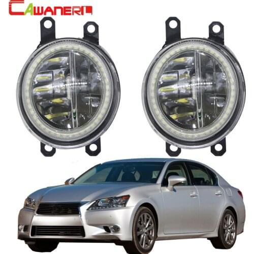 Cawanerl For Lexus GS350 GS460 GS450h 2011 2012 2013 2014 2015 Car LED Lamp Fog Light + Angel Eye Daytime Running Light H11 12V