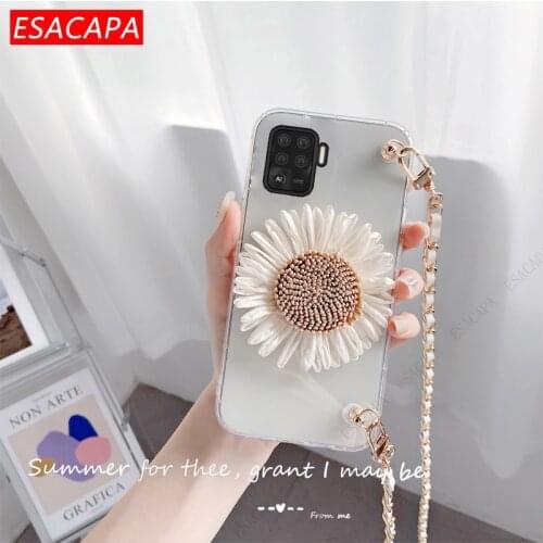 Daisies Flower Case For OPPO A95 A93 A74 A54 5G A94 A72 A52 Clear Soft TPU Phone Cover For OPPO F19 Pro Plus Reno 5Z 5F 5 Lite