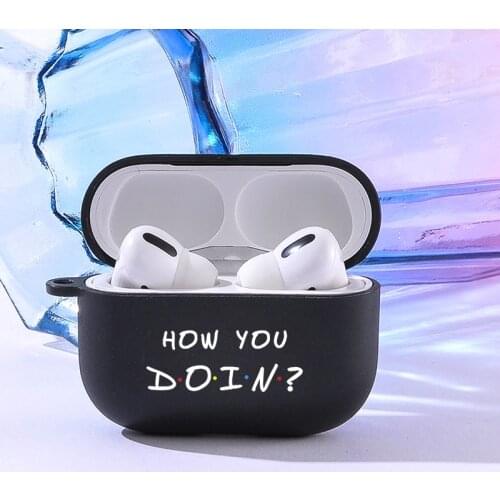 TV Friends Girls Earphone Case For Airpods 3 Case Charging Box Case For AirPods Pro Case Soft Black Protective Cover Accessories