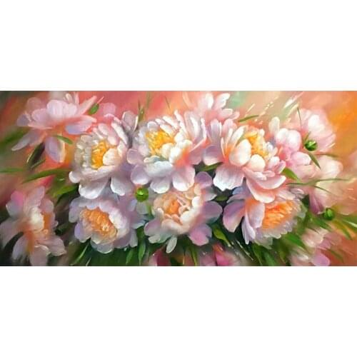 Canvas Size 5D DIY Full Diamond Painting With Square/Round Rhinestones Peony Flower Set For Embroidery Cross Mosaic Needlework
