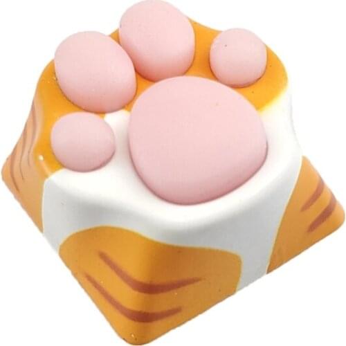 HX6A Personality Metal Kitty Paw Artisan Cat Paws Pad Mechanical Keyboard KeyCaps for Cherry MX Switches