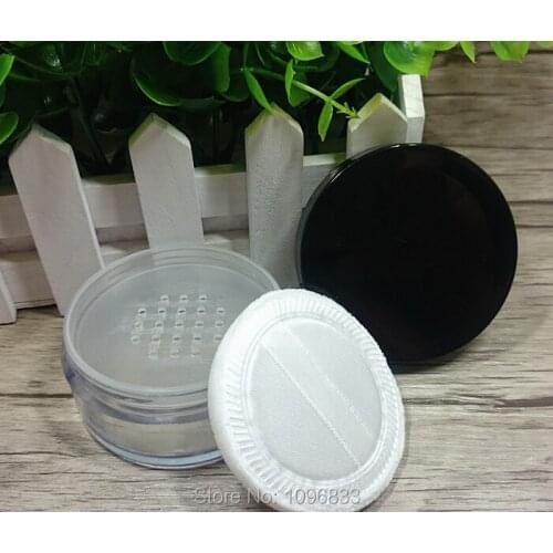 Cosmetic Powder Sifter Jars accomodate 15g Powder, Empty Sifter Container Box Jar with Puff, Make-up Powder Jar, 25pcs/Lot