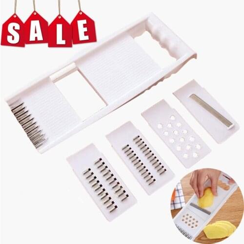 Multifunctionele Vegetable Cutter With Steel Blade Mandoline Slicer Potato Peeler Carrot Cheese Grater Kitchen Accessories Tools