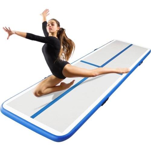 Inflatable Gymnastic Tumbling Mat Anti-Skid Air Track Floor Mattress for Training/Home Use/Cheerleading/Yoga/Water with Pump