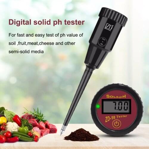 2018 New ZD-18 Handheld Soil Moisture Meter With pH Meter pH Range 3~8ph, Moisture Range 1~8 for fruit egg meat ph