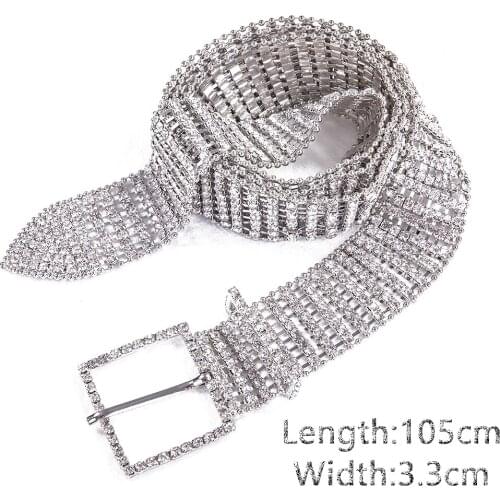 NEW Fashion popular Women high-end rhinestone belt ladies dress