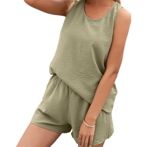 New Stylish Leisure Sport Suits Stylish Trendy Breathable Women Shorts Sleeveless Shirt Loose Suit for Outdoor Suit