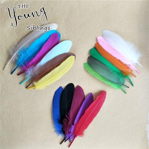 Wholesale Goose Feathers 15-20 cm 6-8" colored feathers wedding DIY jewelry hat Clothing decoration Accessories