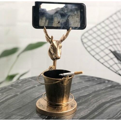 Retro Home Wrought Iron Metal Material Ashtray Coffee Shop Living Room Office Bedroom Home Furnishings Home Decorations