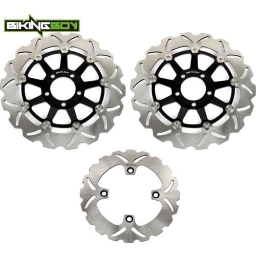 BIKINGBOY Front Rear Brake Discs Rotors Disks ZR 750 Zephyr 91-99 Ninja ZX6R 95-97 ZX12R 04-06 ZZR 600 D 90-93 ZZ-R 400 K 90-92