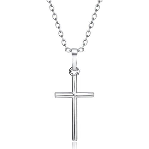 Simple Fashion Cross Chain Necklace For Women Men Luxury Ladies Gold Jewelry Pendant Necklaces Crucifix Christian Ornament Gifts