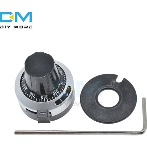 WXD3-13 3590S Potentiometer Knob Lockable Precision Dial Knob Adjustable Rotary Potentiometer Cap 10 Turns Electronic Diy