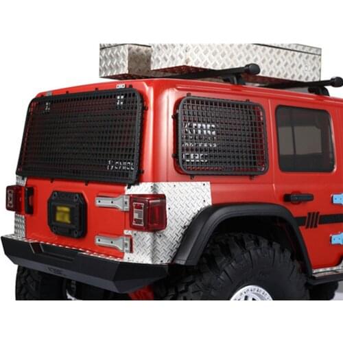 3pcs Metal Window Mesh Protective Network for 1/10 Axial SCX10 III Wrangler RC Car Accessories Rear& Side Window