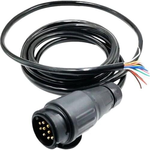 Trailer Connector Round Hole 13Pins to 7Pins 12V European Standard Wire Harness Adapter Plug Cable Connector for Truck Trailer