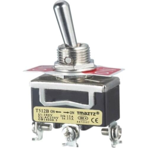 T5R12B Single knife single throwing 2 file 3 foot button switch 12mm self-locking position One Opened and One closed