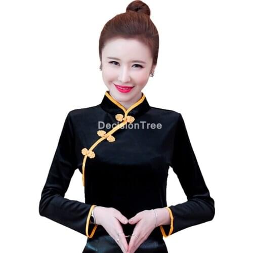 2021 traditional chinese clothing cheongsam shirt qipao top chinese traditional top blouse for women cheongsam blouse qipao